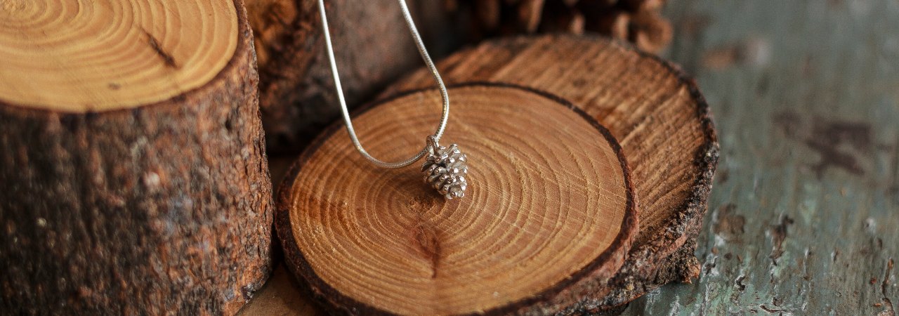 Pine cone pendant-large